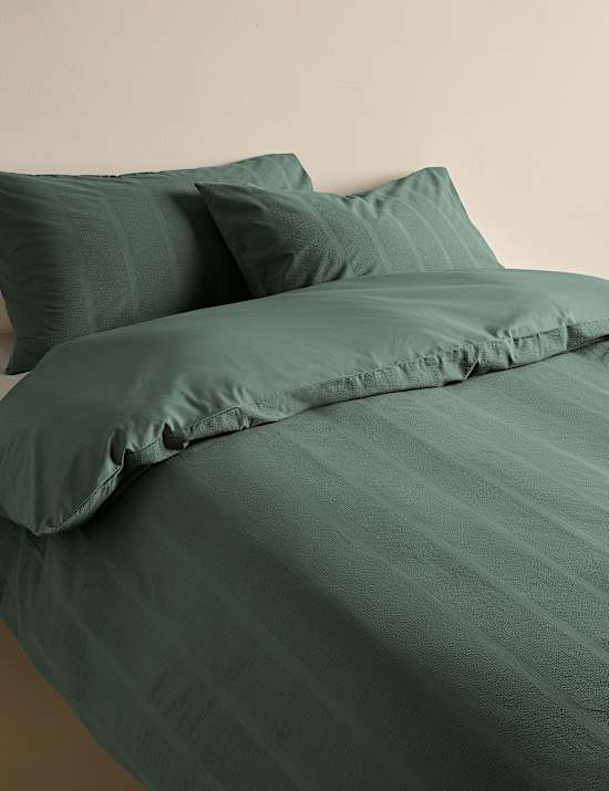 Pure Cotton Striped Seersucker Bedding Set