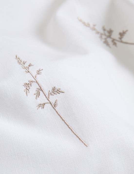 Pure Cotton Embroidered Sprig Bedding Set