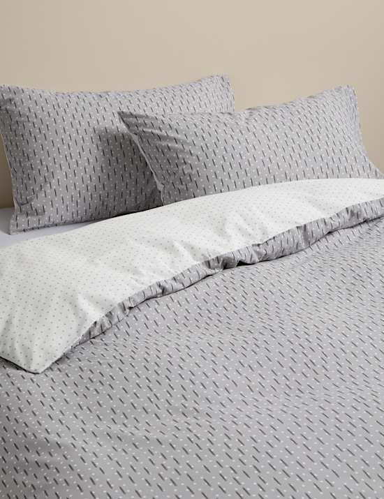 Cotton Blend Geometric Bedding Set