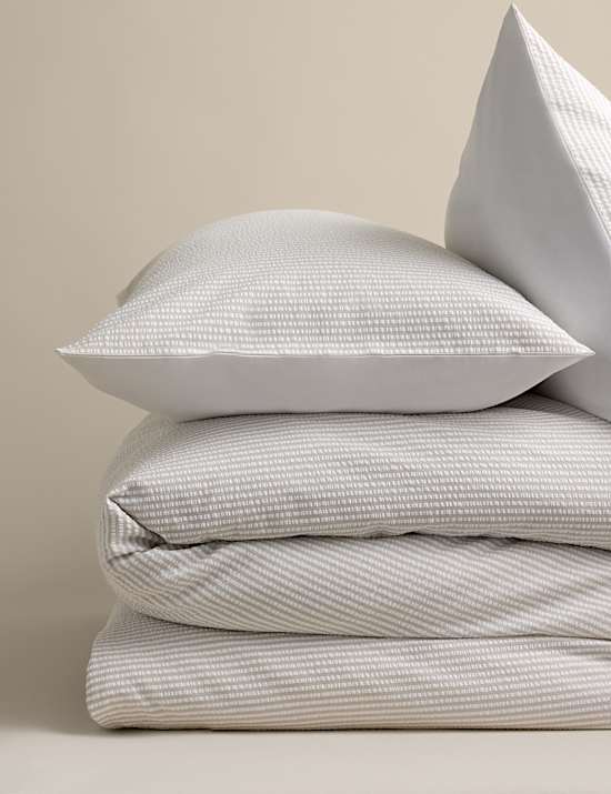 Pure Cotton Striped Seersucker Bedding Set
