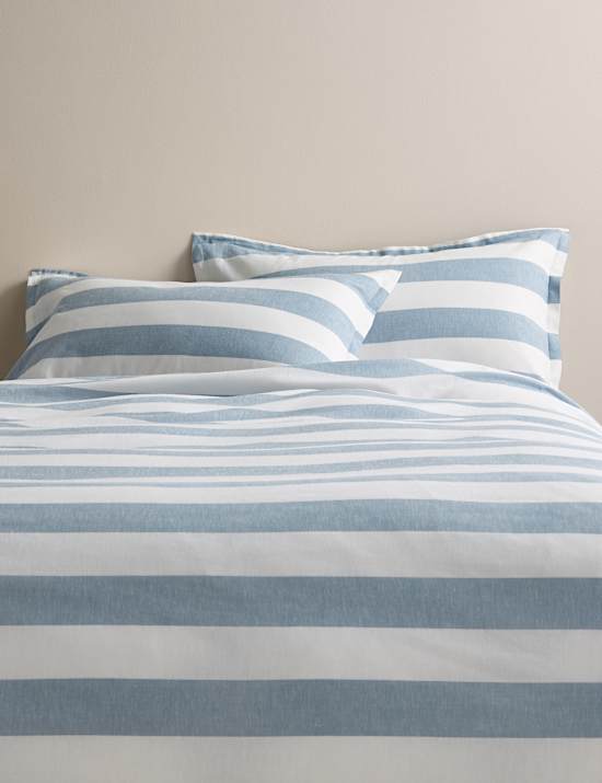 Linen Blend Striped Yarn Dye Bedding Set