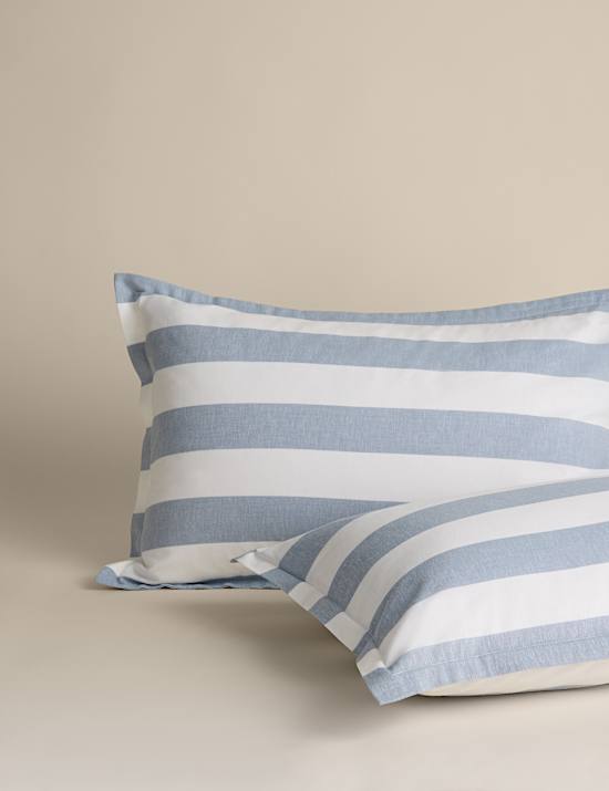 Linen Blend Striped Yarn Dye Bedding Set