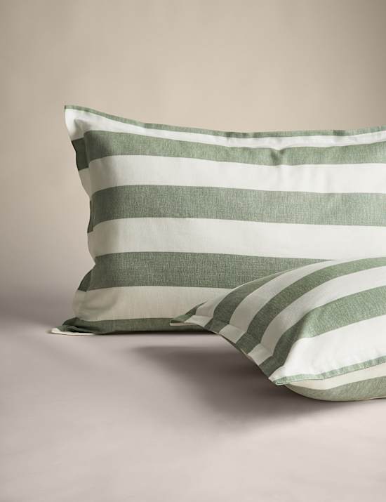 Linen Blend Striped Yarn Dye Bedding Set