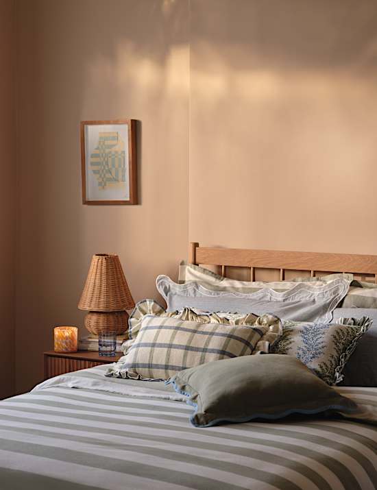 Linen Blend Striped Yarn Dye Bedding Set