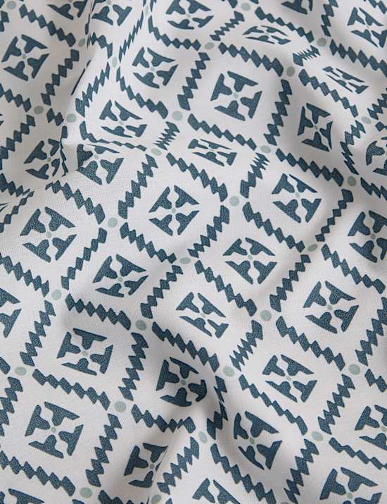 Cotton Blend Geometric Tile Bedding Set