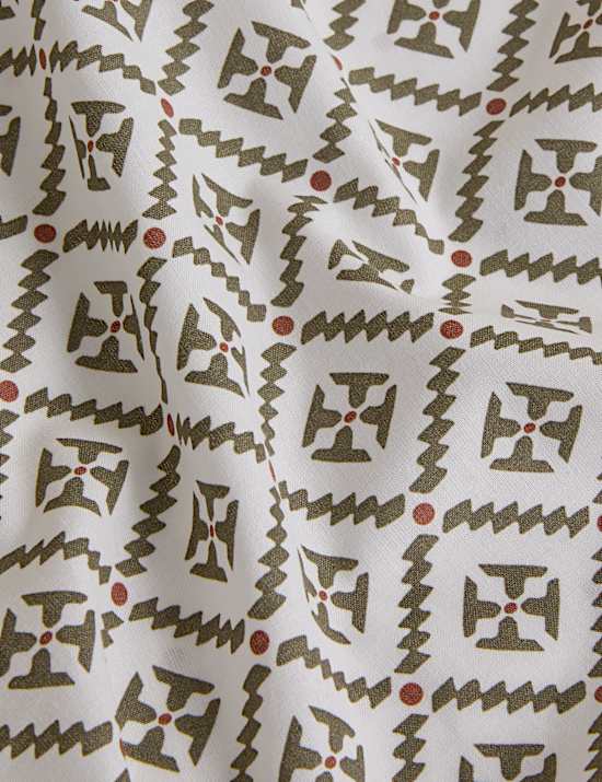 Cotton Blend Geometric Tile Bedding Set