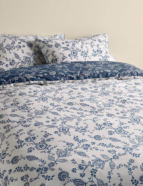 Cotton Rich Trailing Floral Bedding Set