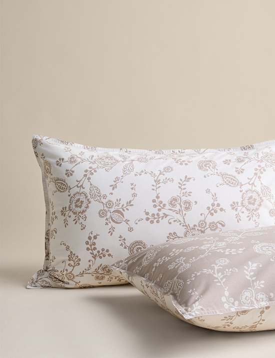 Cotton Rich Trailing Floral Bedding Set