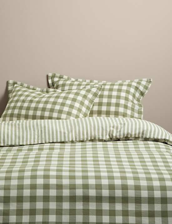 Pure Cotton Gingham Bedding Set
