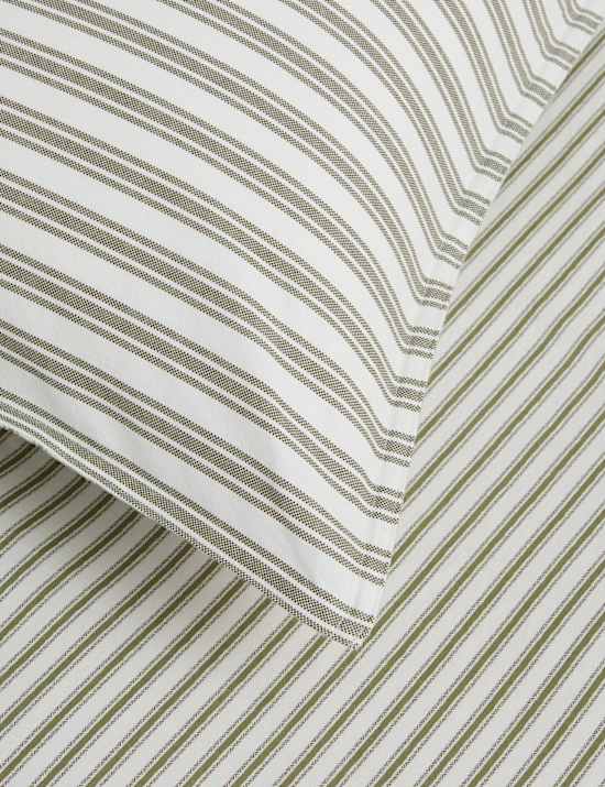 2 Pack Brushed Cotton Striped Pillowcases