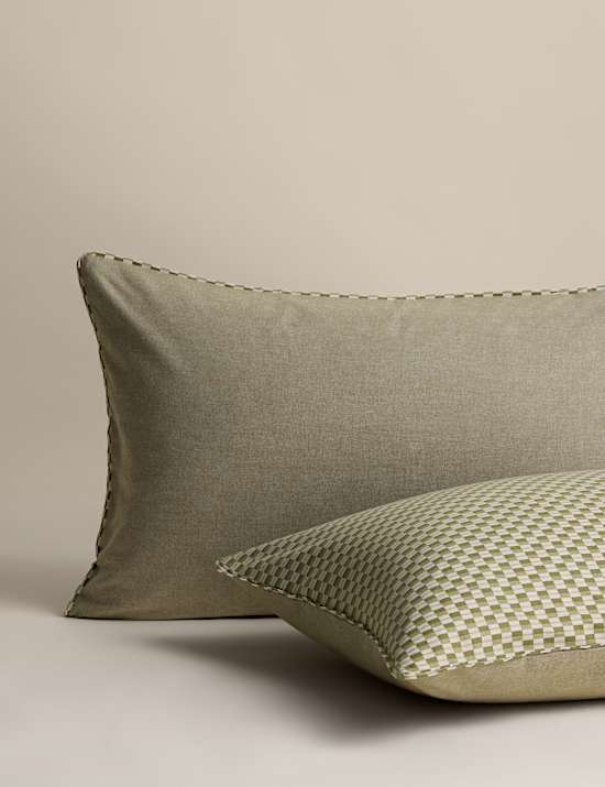 Brushed Cotton Melange Printed Geo Bedding Set