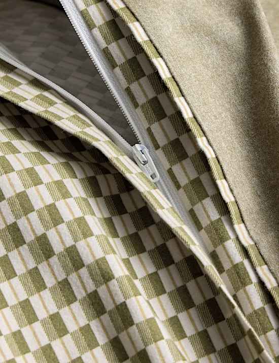 Brushed Cotton Melange Printed Geo Bedding Set