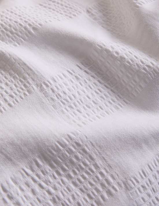 Sateen Seersucker Checkerboard Bedding Set