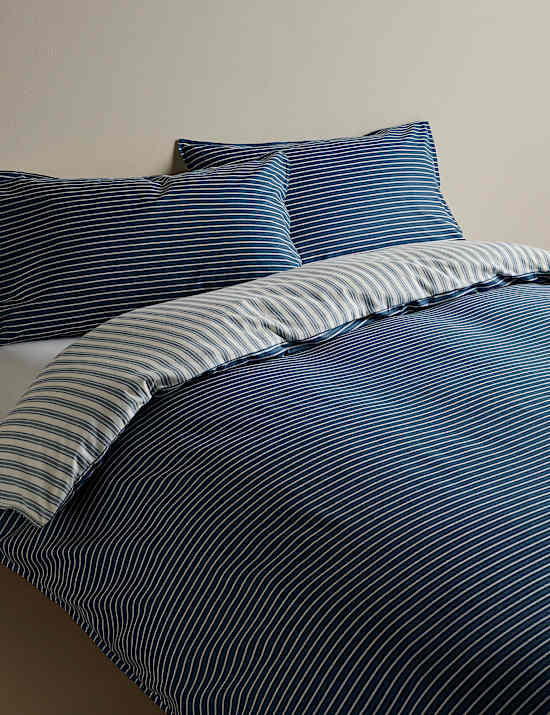 Brushed Cotton Striped Bedding Set