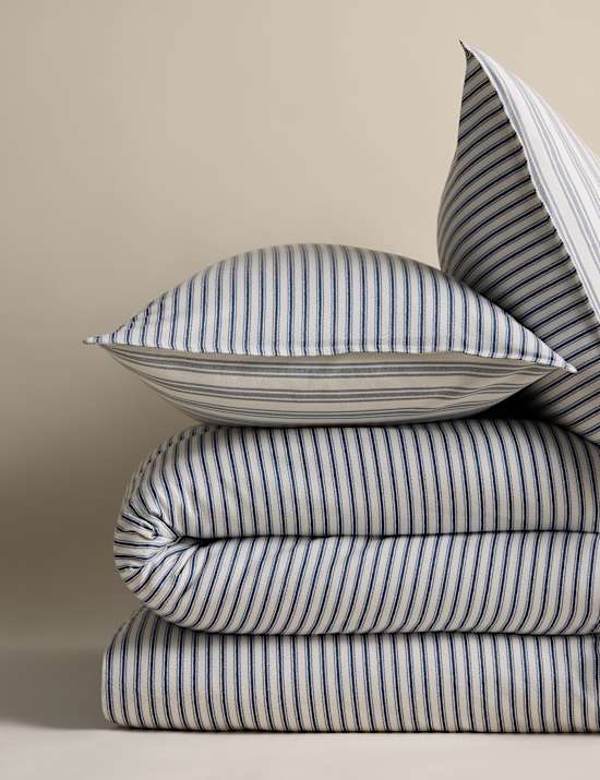 Brushed Cotton Striped Bedding Set