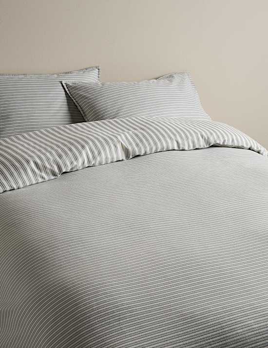Brushed Cotton Striped Bedding Set