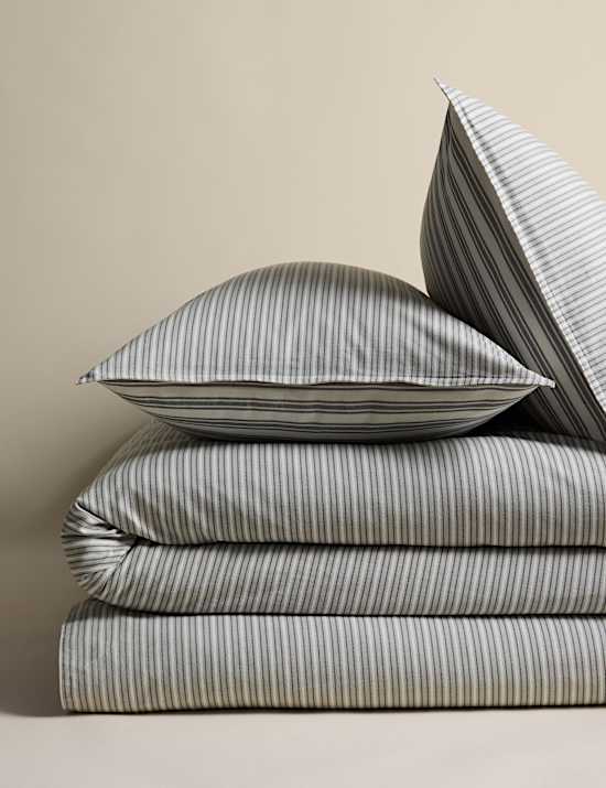 Brushed Cotton Striped Bedding Set