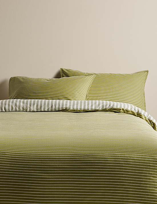 Brushed Cotton Striped Bedding Set