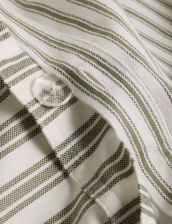 Brushed Cotton Striped Bedding Set