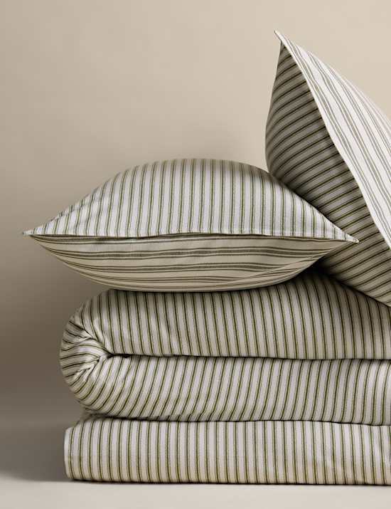 Brushed Cotton Striped Bedding Set