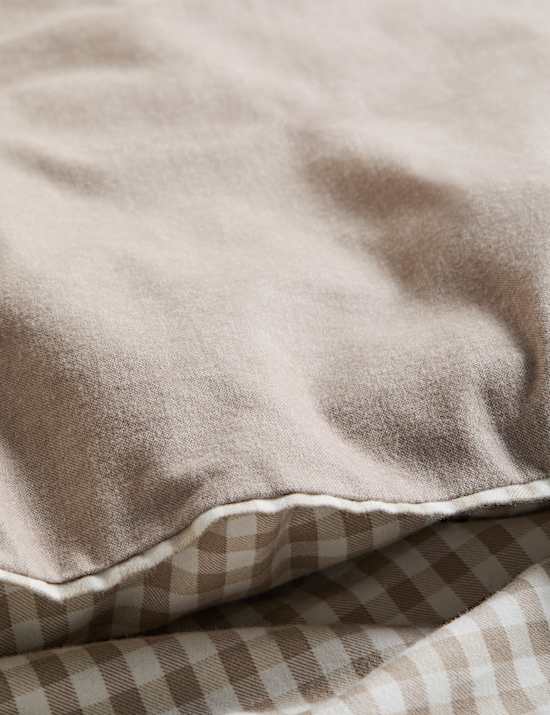 Brushed Cotton Melange Gingham Bedding Set