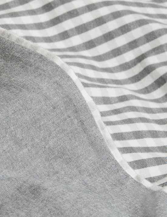Brushed Cotton Melange Gingham Bedding Set