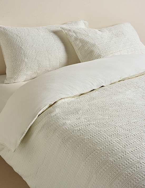 Pure Cotton Quilted Waffle 2.5 Tog Bedding Set