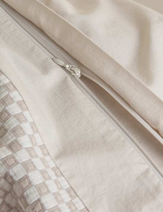 Pure Cotton Geometric Matelasse Bedding Set