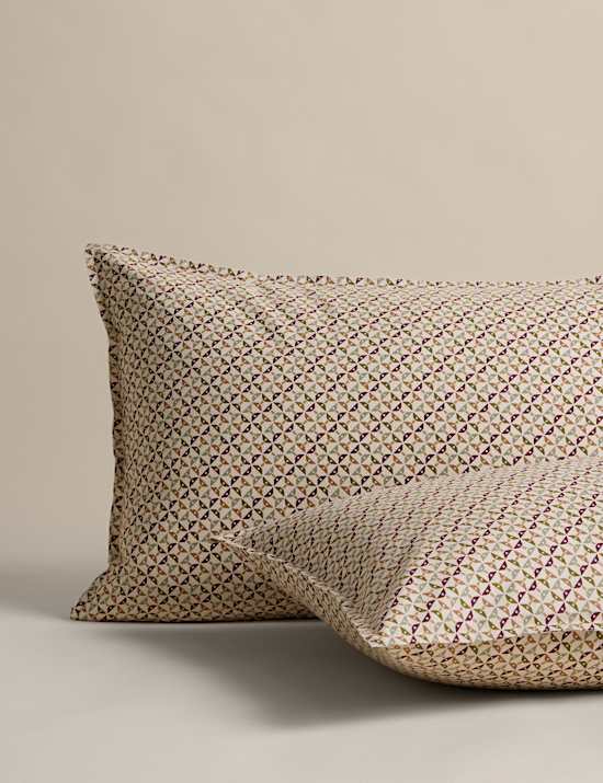 Pure Cotton Geometric Brushed Bedding Set