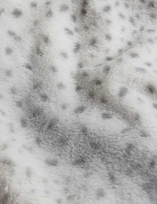 Snow Leopard Faux Fur Bedding Set