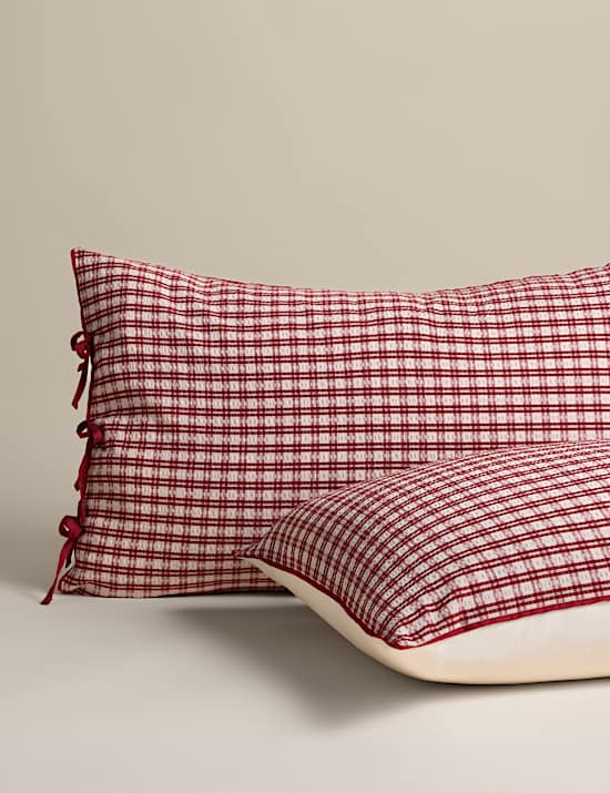 Pure Cotton Yarn Dyed Checked Seersucker Bedding Set