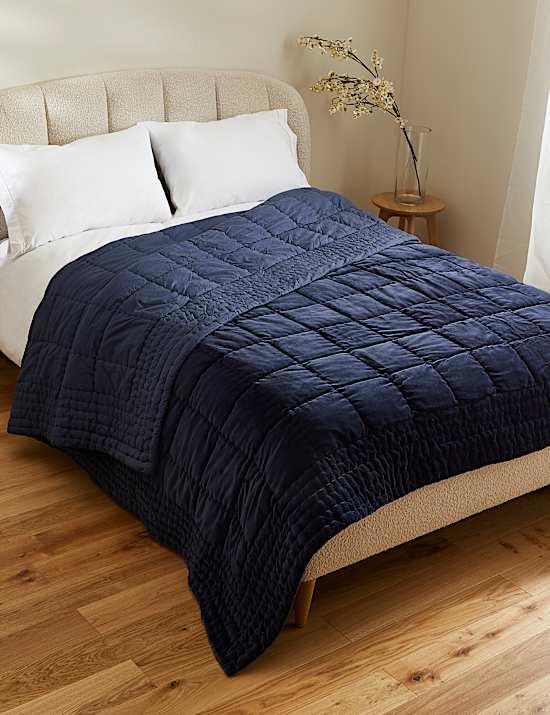 Cotton Velvet Quilted Bedspread