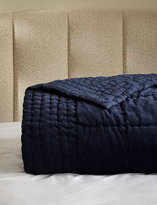 Cotton Velvet Quilted Bedspread