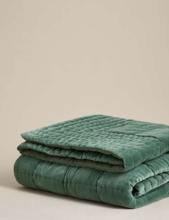 Cotton Velvet Quilted Bedspread
