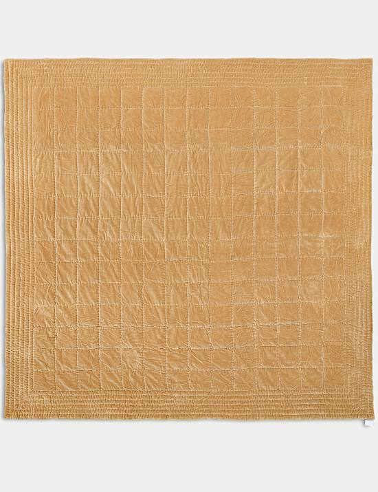 Cotton Velvet Quilted Bedspread