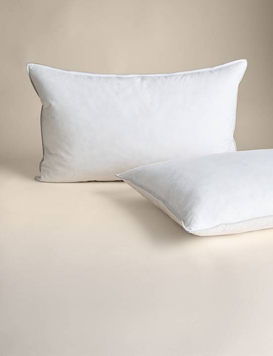 2pk Deluxe Hungarian Goose Feather & Down Medium Pillows
