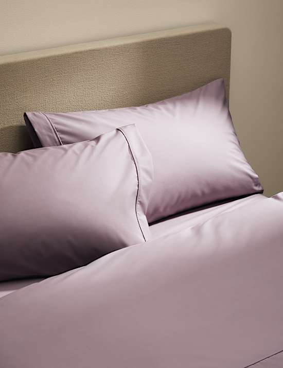 Lot de 2 taies d'oreiller king size en coton &eacute;gyptien avec densit&eacute; de tissage de 230 fils
