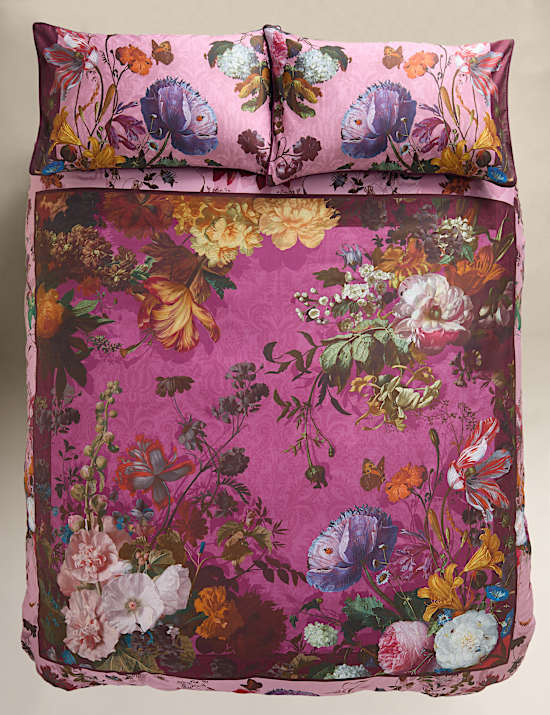 Pure Cotton Floral Border Bedding Set