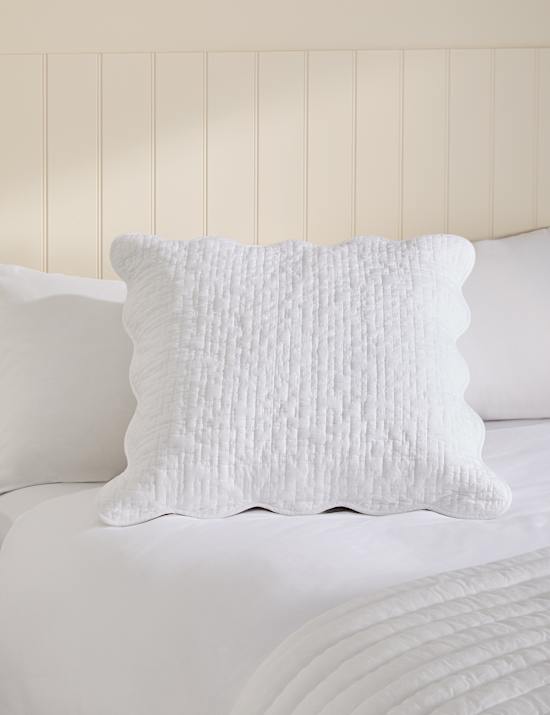 Pure Cotton Scallop Edge Pillow Sham