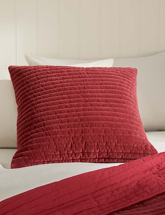 Pure Cotton Velvet Narrow Stripe Pillow Sham