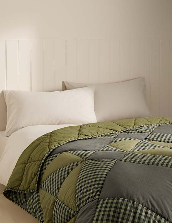 Pure Cotton Quilted Patchwork Bedspread