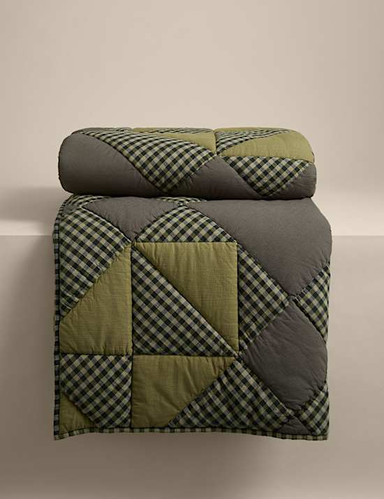 Pure Cotton Quilted Patchwork Bedspread