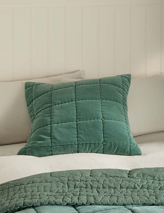 Pure Cotton Velvet Quilted Pillow Sham