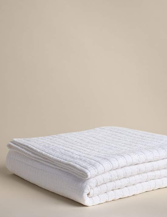 Linen Blend Quilted Bedspread