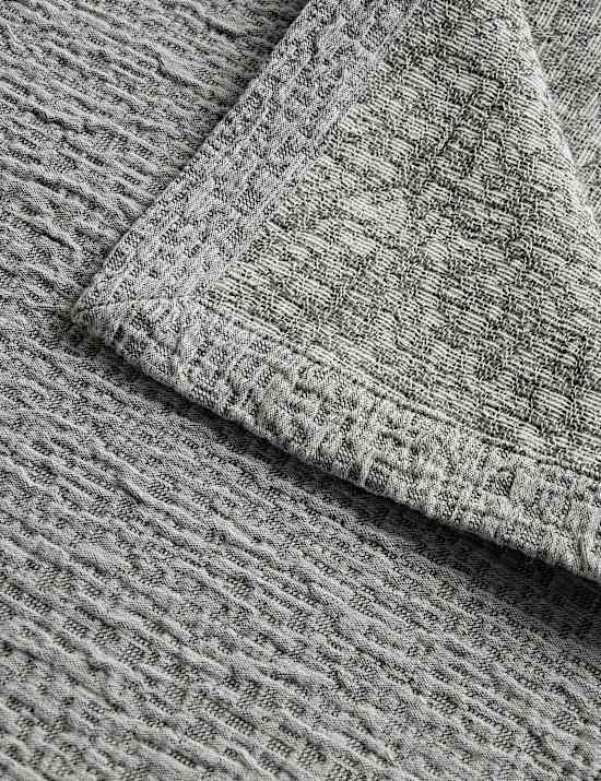 Pure Cotton Textured Jacquard Bedspread