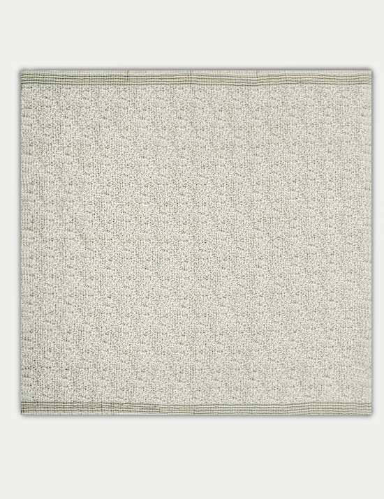 Pure Cotton Floral Striped Bedspread