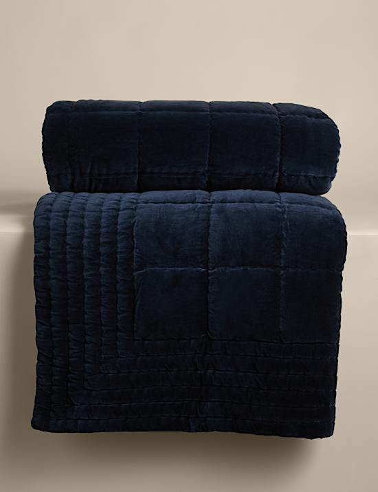 Dessus de lit en velours 100 % coton