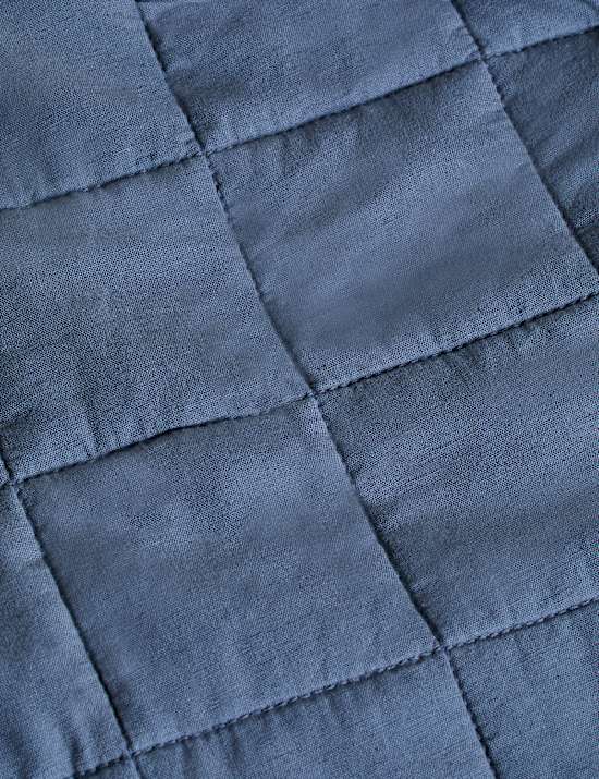 Cotton Rich Quilted Bedspread with Linen