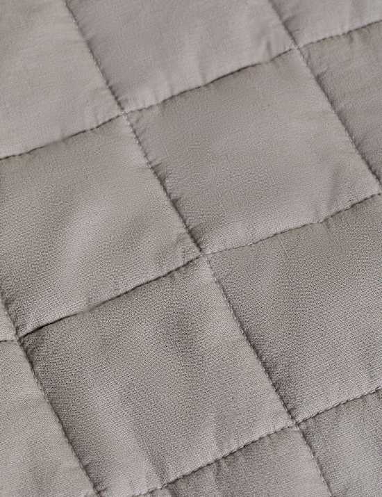 Cotton Rich Quilted Bedspread with Linen