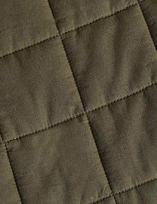 Cotton Rich Quilted Bedspread with Linen